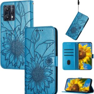 Realme 9 Serie Stilvolle blau bedruckte Flip Handyhülle